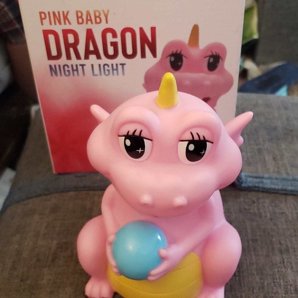 Baby Dragon Nightlight: 7 Colors, Touch or Remote Control by Dreamscape Design